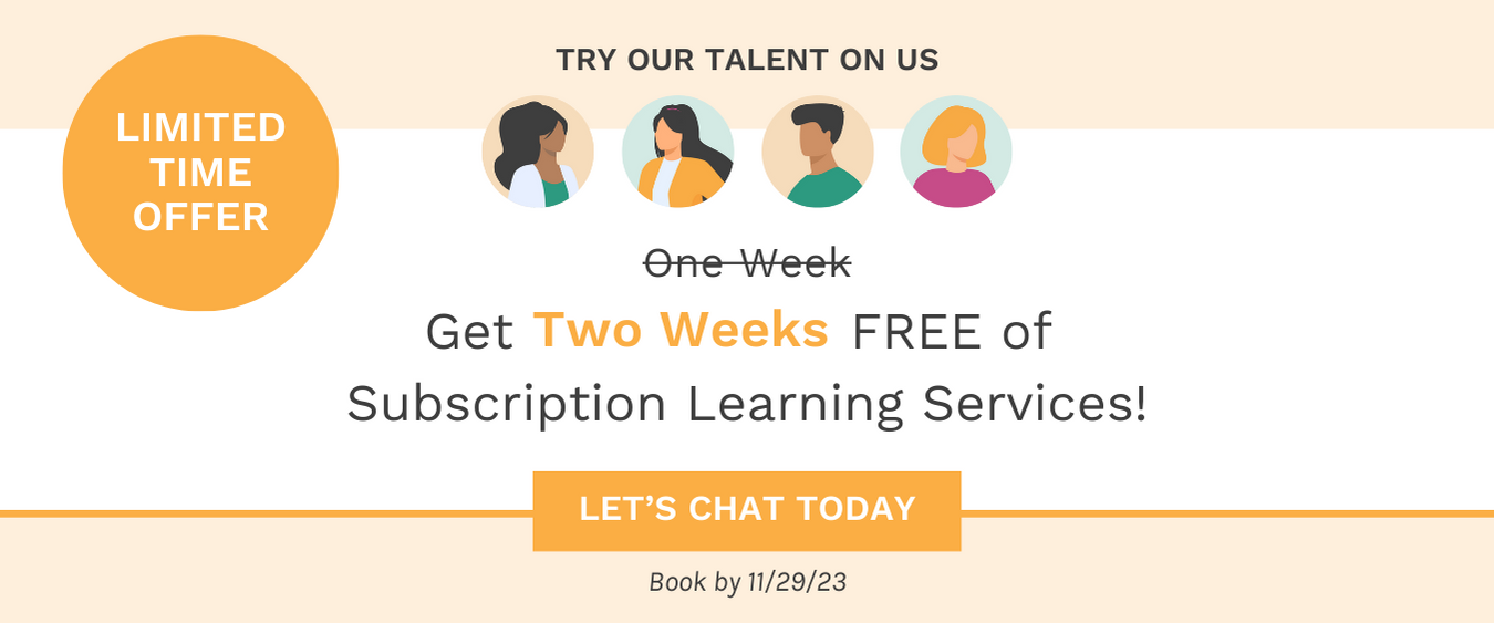 Two Free Weeks of Subscription Learning Services