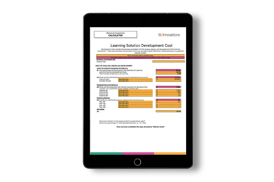 Learning solution development cost - TTC Innovations